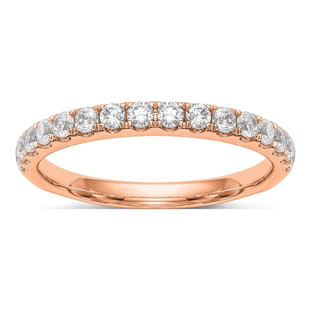 14K Rose Gold Lab Grown Diamond Wedding Band, 0.56 ctw