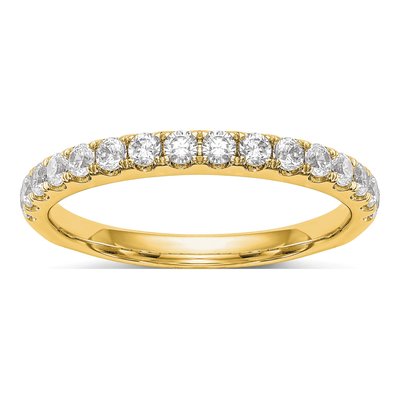 14K Yellow Gold 1/2 ct tw Lab-Grown Diamond Wedding Band