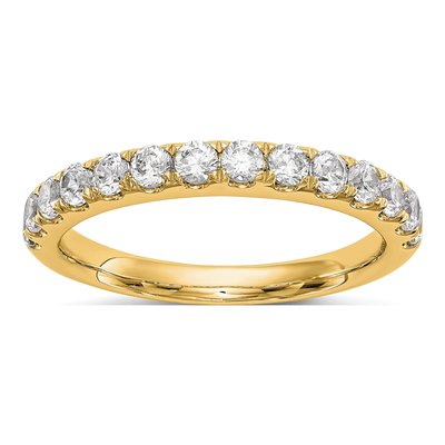 14K Yellow Gold 3/4 ct tw Lab-Grown Diamond Wedding Band