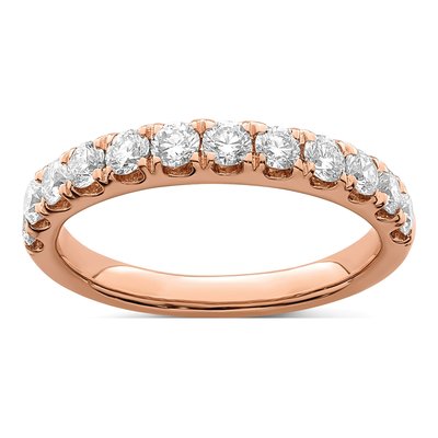 14K Rose Gold 7/8 ct tw Lab-Grown Diamond Wedding Band