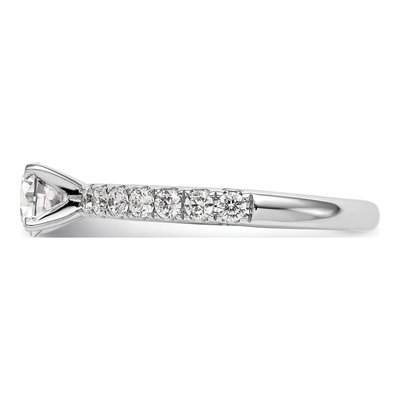 14K White Gold Lab-Grown Diamond Peg Engagement Engagement Ring Semi-Mount – view 4
