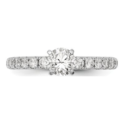 14K White Gold Lab-Grown Diamond Peg Engagement Engagement Ring Semi-Mount – view 5