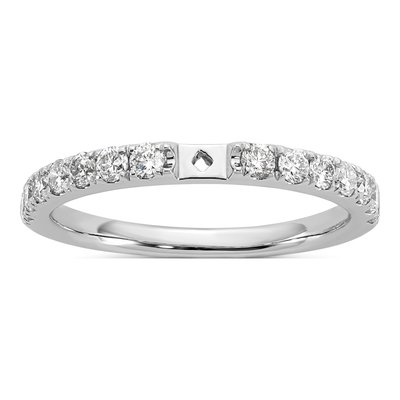 14K White Gold Lab-Grown Diamond Peg Engagement Engagement Ring Semi-Mount