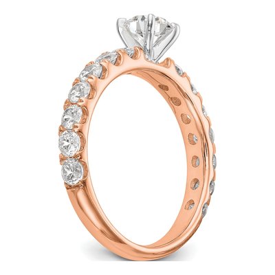 14K Rose Gold Lab-Grown Diamond Peg Engagement Engagement Ring Semi-Mount – view 7