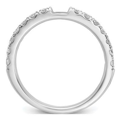 14K White Gold Diamond Peg Engagement Engagement Ring Semi-Mount – view 3