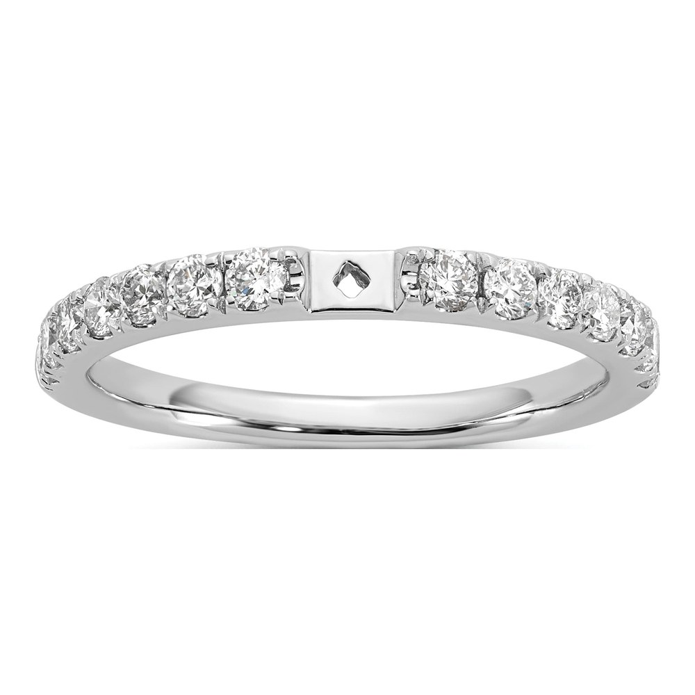 14K White Gold Diamond Peg Engagement Engagement Ring Semi-Mount