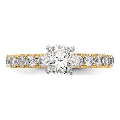 14K Yellow Gold Lab-Grown Diamond Engagement Engagement Ring Semi-Mount – view 5
