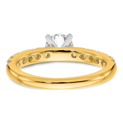 14K Yellow Gold Lab-Grown Diamond Engagement Engagement Ring Semi-Mount – view 6
