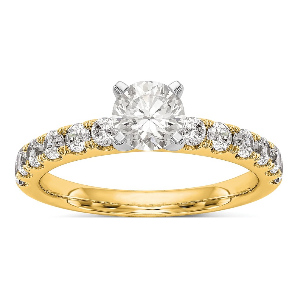 14K Yellow Gold Lab-Grown Diamond Engagement Engagement Ring Semi-Mount
