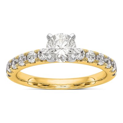 14K Yellow Gold Lab-Grown Diamond Engagement Engagement Ring Semi-Mount