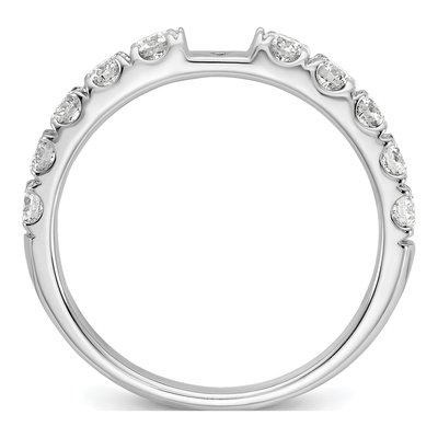 14K White Gold Lab-Grown Diamond Peg Engagement Engagement Ring Semi-Mount – view 3