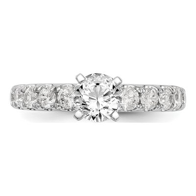 14K White Gold Lab-Grown Diamond Peg Engagement Engagement Ring Semi-Mount – view 6