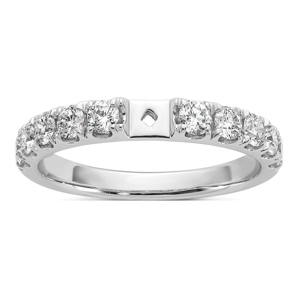 14K White Gold Lab-Grown Diamond Peg Engagement Engagement Ring Semi-Mount