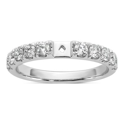 14K White Gold Lab-Grown Diamond Peg Engagement Engagement Ring Semi-Mount