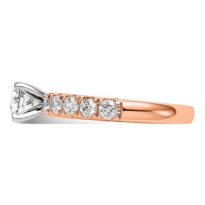 14K Rose Gold Lab-Grown Diamond Peg Engagement Engagement Ring Semi-Mount – view 3