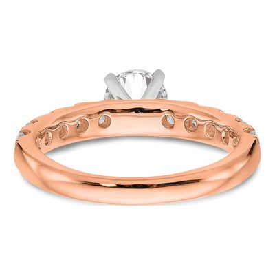 14K Rose Gold Lab-Grown Diamond Peg Engagement Engagement Ring Semi-Mount – view 5