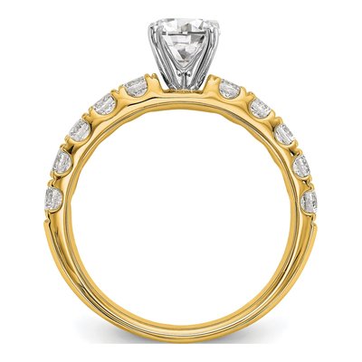 14K Yellow Gold Lab-Grown Diamond Engagement Engagement Ring Semi-Mount – view 2
