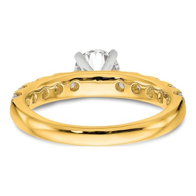 14K Yellow Gold Lab-Grown Diamond Engagement Engagement Ring Semi-Mount – view 5
