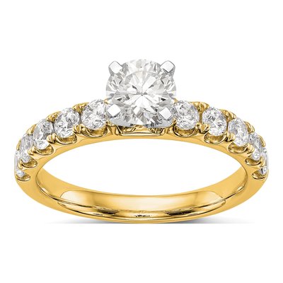 14K Yellow Gold Lab-Grown Diamond Engagement Engagement Ring Semi-Mount