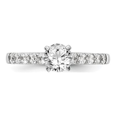 14K White Gold Diamond Engagement Engagement Ring Semi-Mount – view 4