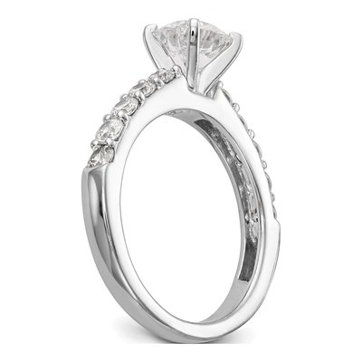 14K White Gold Engagement Ring Mounting – view 7