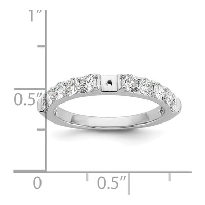 14K White Gold Peg Set Engagement Ring Mounting – view 5