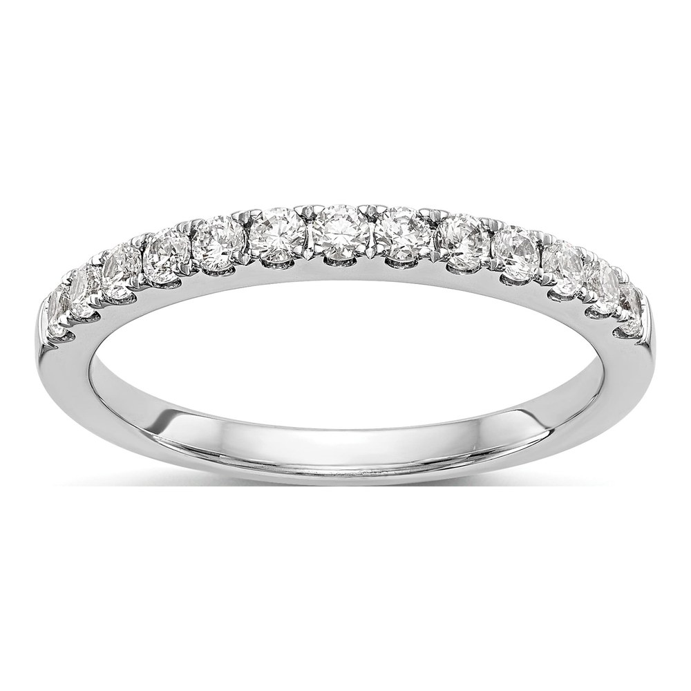 14K White Gold 0.3 ct Diamond Wedding Band, Sz 7