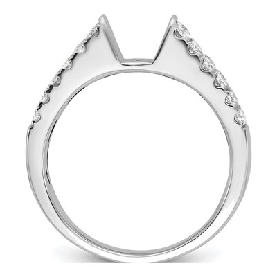 14K White Gold Diamond Engagement Engagement Ring Semi-Mount – view 3