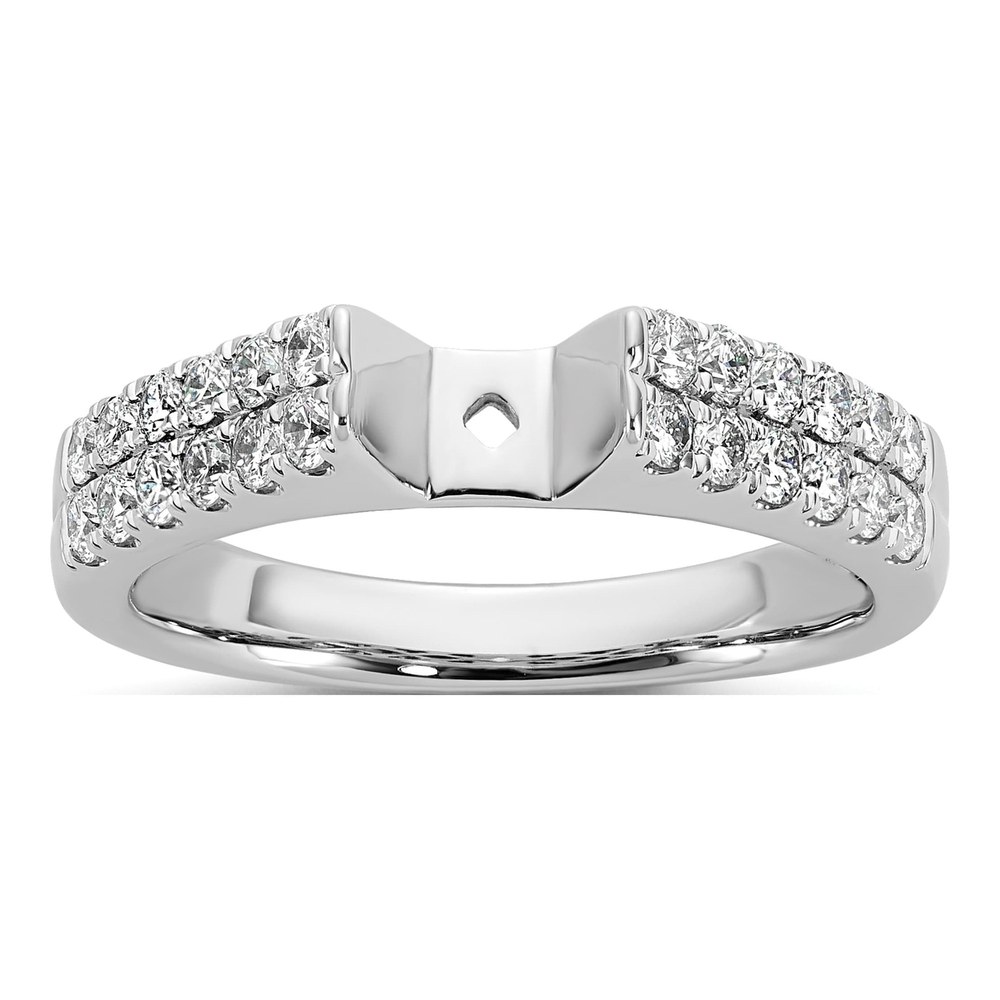 14K White Gold Diamond Engagement Engagement Ring Semi-Mount