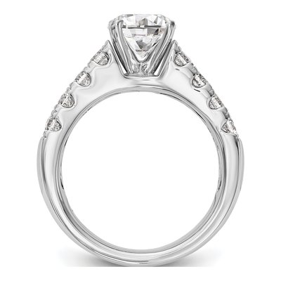 14K White Gold Lab-Grown Diamond Peg Engagement Engagement Ring Semi-Mount – view 2