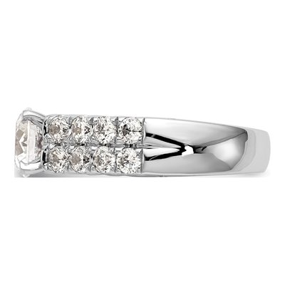 14K White Gold Lab-Grown Diamond Peg Engagement Engagement Ring Semi-Mount – view 3
