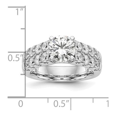 14K White Gold Lab-Grown Diamond Peg Engagement Engagement Ring Semi-Mount – view 4
