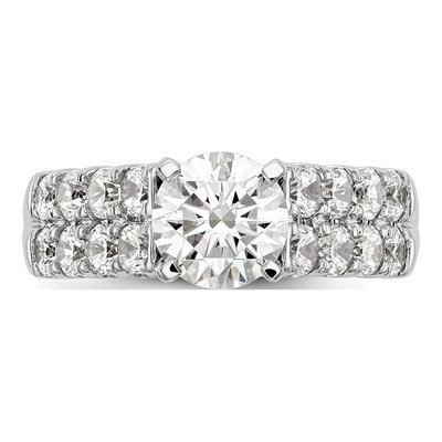 14K White Gold Lab-Grown Diamond Peg Engagement Engagement Ring Semi-Mount – view 5