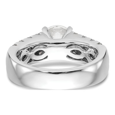 14K White Gold Lab-Grown Diamond Peg Engagement Engagement Ring Semi-Mount – view 6
