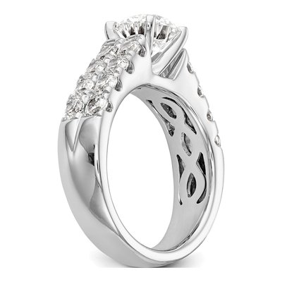 14K White Gold Lab-Grown Diamond Peg Engagement Engagement Ring Semi-Mount – view 7