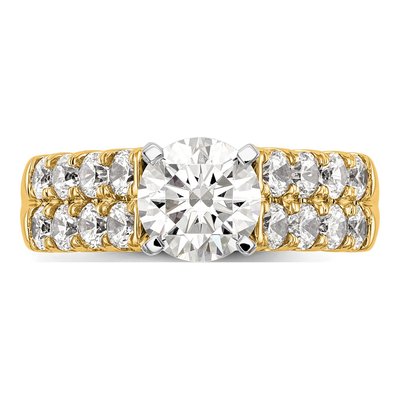 14K Yellow Gold Lab-Grown Diamond Peg Engagement Engagement Ring Semi-Mount – view 6