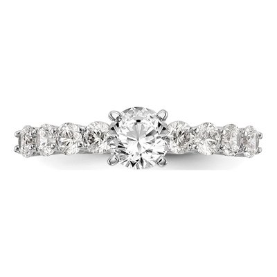 14K White Gold Lab-Grown Diamond Engagement Ring Semi-Mount – view 6