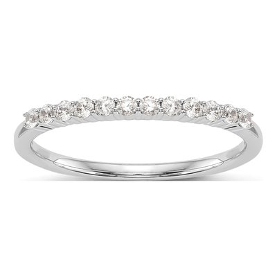 14K White Gold 1/4 ct tw Diamond Wedding Band