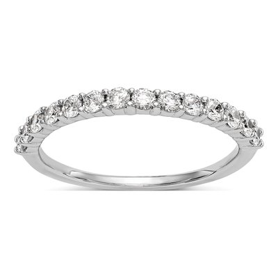 14K White Gold 3/8 ct tw Lab-Grown Diamond Wedding Band