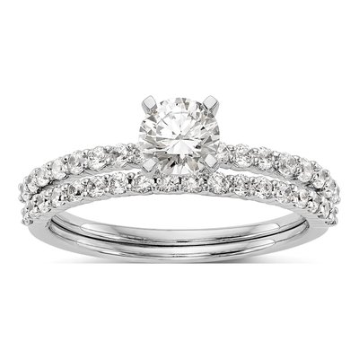 14K White Gold Diamond Engagement Engagement Ring Semi-Mount – view 8
