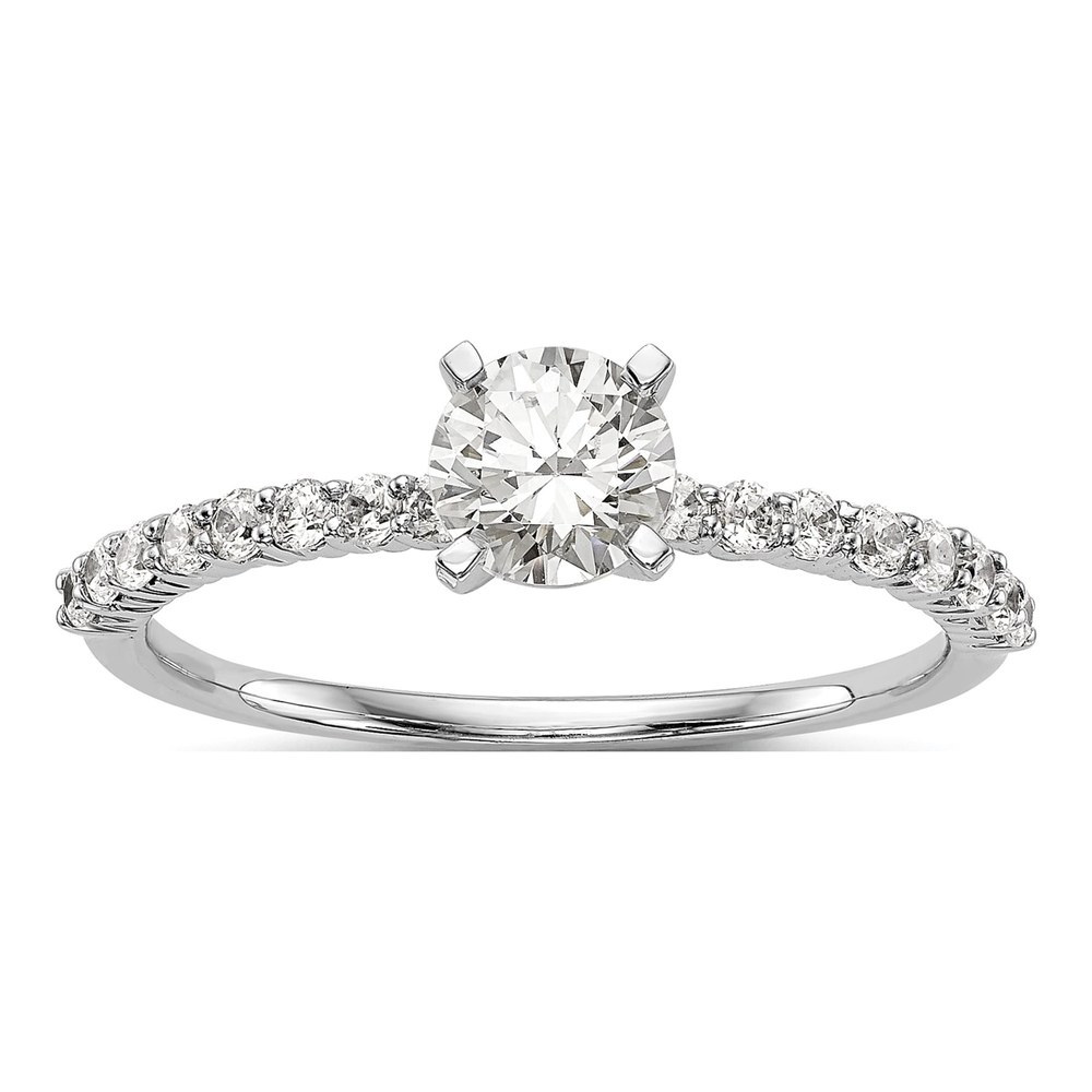14K White Gold Diamond Semi-Mount Engagement Ring