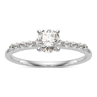 14K White Gold Diamond Engagement Engagement Ring Semi-Mount