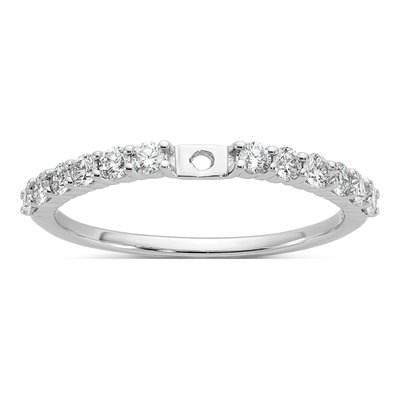 14K White Gold Diamond Engagement Engagement Ring Semi-Mount
