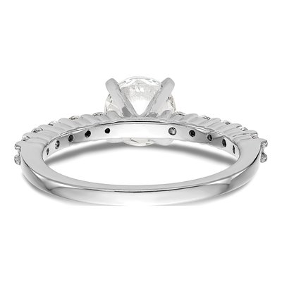 14K White Gold Peg Set Engagement Ring Mounting – view 7