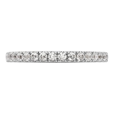 14K White Gold Lab-Grown Diamond Wedding Band – view 4