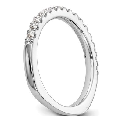 14K White Gold Lab-Grown Diamond Wedding Band – view 6