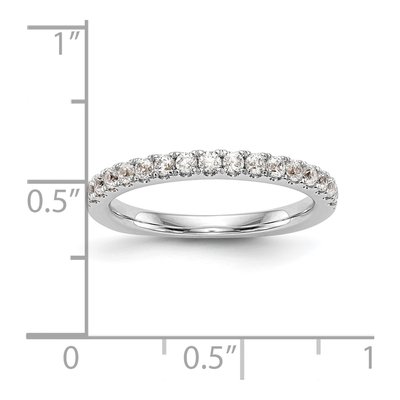 14K White Gold Lab-Grown Diamond Wedding Band – view 7