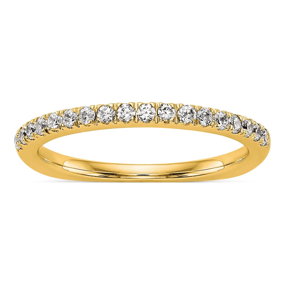 14K Yellow Gold 3/8 ct tw Lab-Grown Diamond Wedding Band