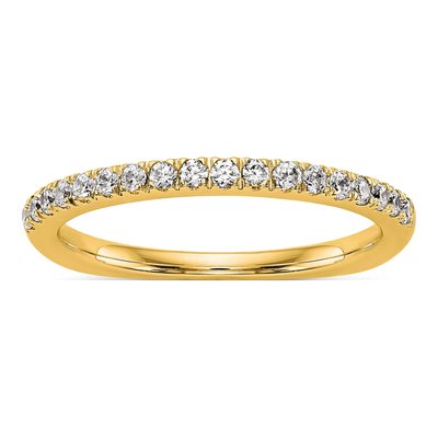14K Yellow Gold 3/8 ct tw Lab-Grown Diamond Wedding Band