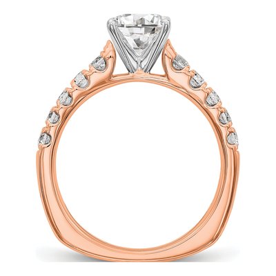 14K Rose Gold Lab-Grown Diamond Engagement Engagement Ring Semi-Mount – view 3